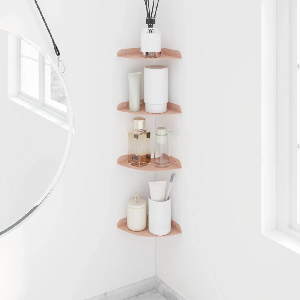 Mensola sospesa con lo scaffale 4 pcs Rosa 15 x 15 x 2 cm 8004077