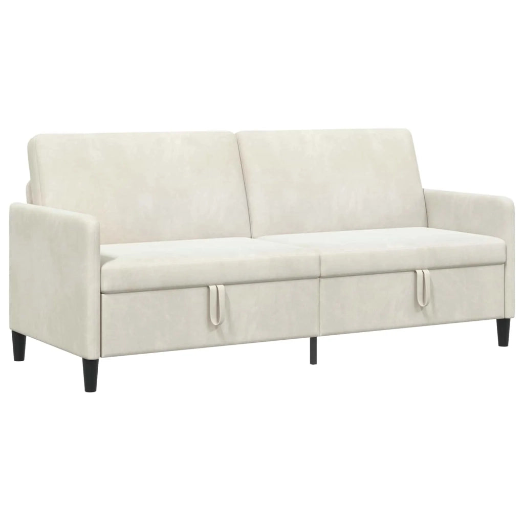 Divano con Storage Crema 192 x 78 x 87 cm Poliestere 42036997