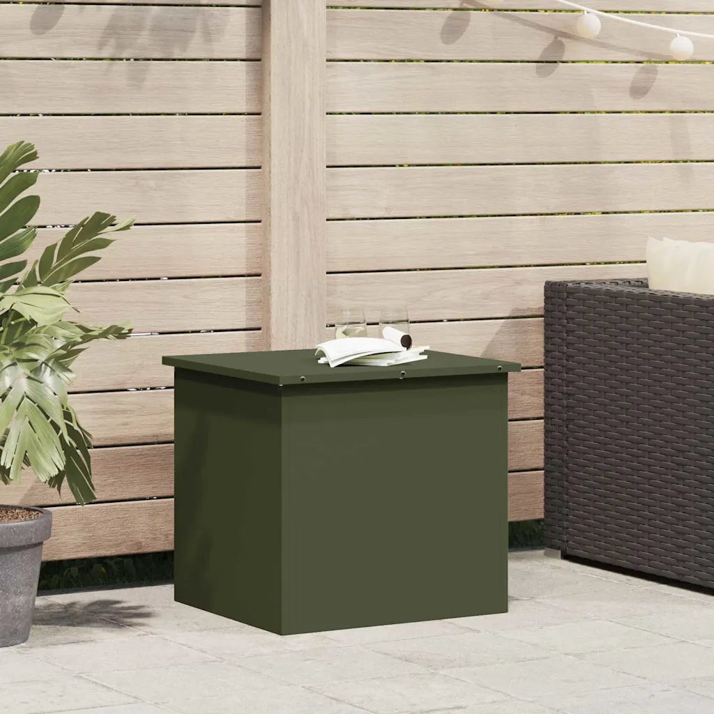 vidaXL Scatola di Stoccaggio Esterno Oliver verde 55 x 50.5 x 50 cm