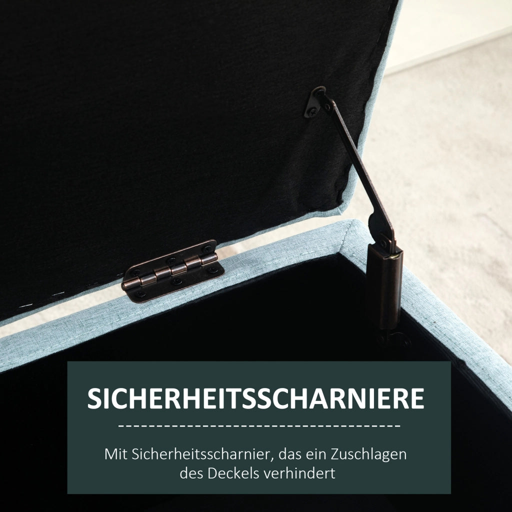 Divano con cassetti e gambe in legno ¨C zephmum ¨C verde chiaro 110x39x45 cm