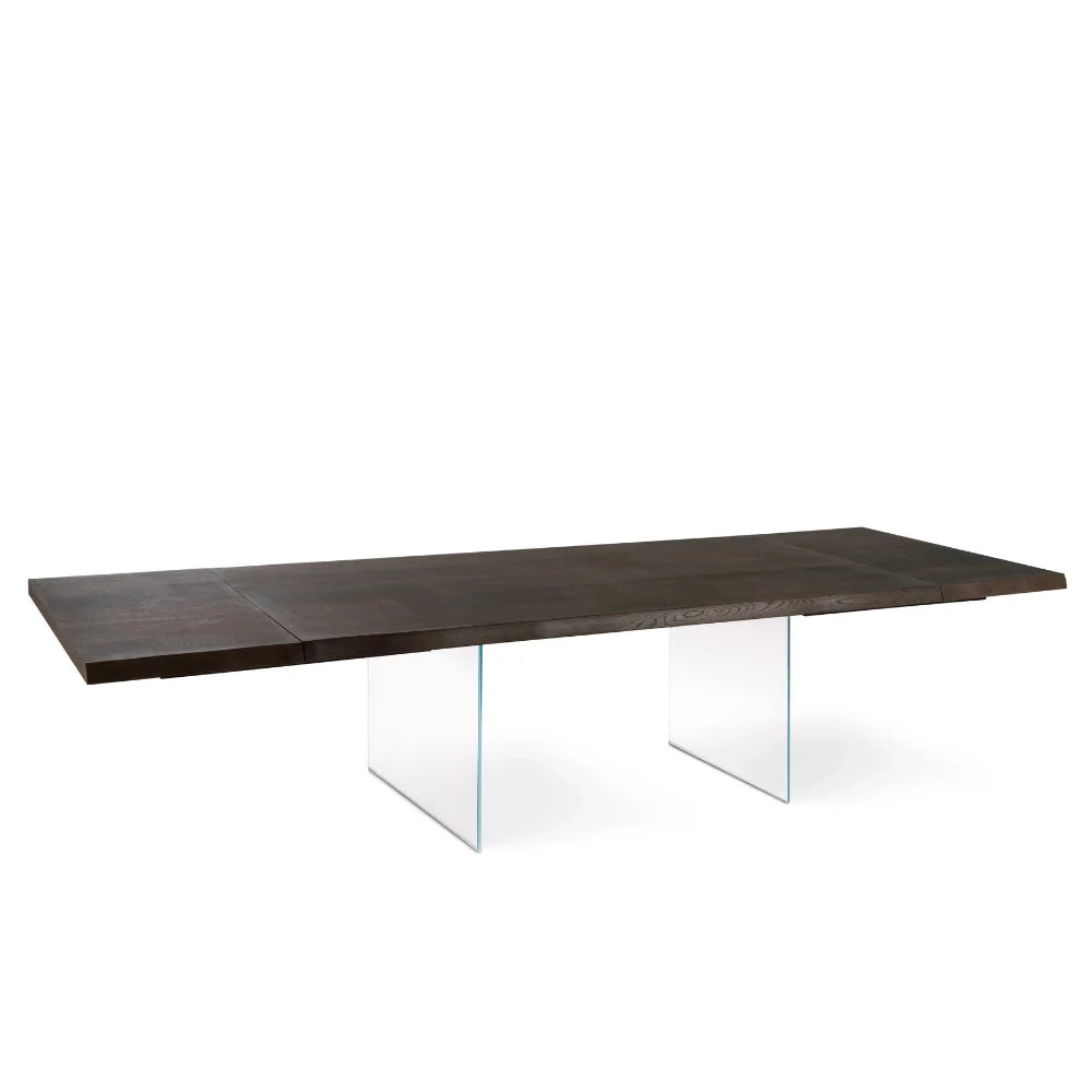 Tavolo da pranzo allungabile in legno impiallacciato rovere termocotto Forest 200-300x100 cm fino a 12 posti Made in Italy | Duzzle