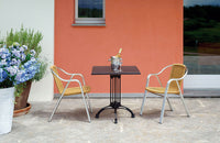 Base per Tavolo da Giardino con Piede a 4 Razze in Alluminio Nero