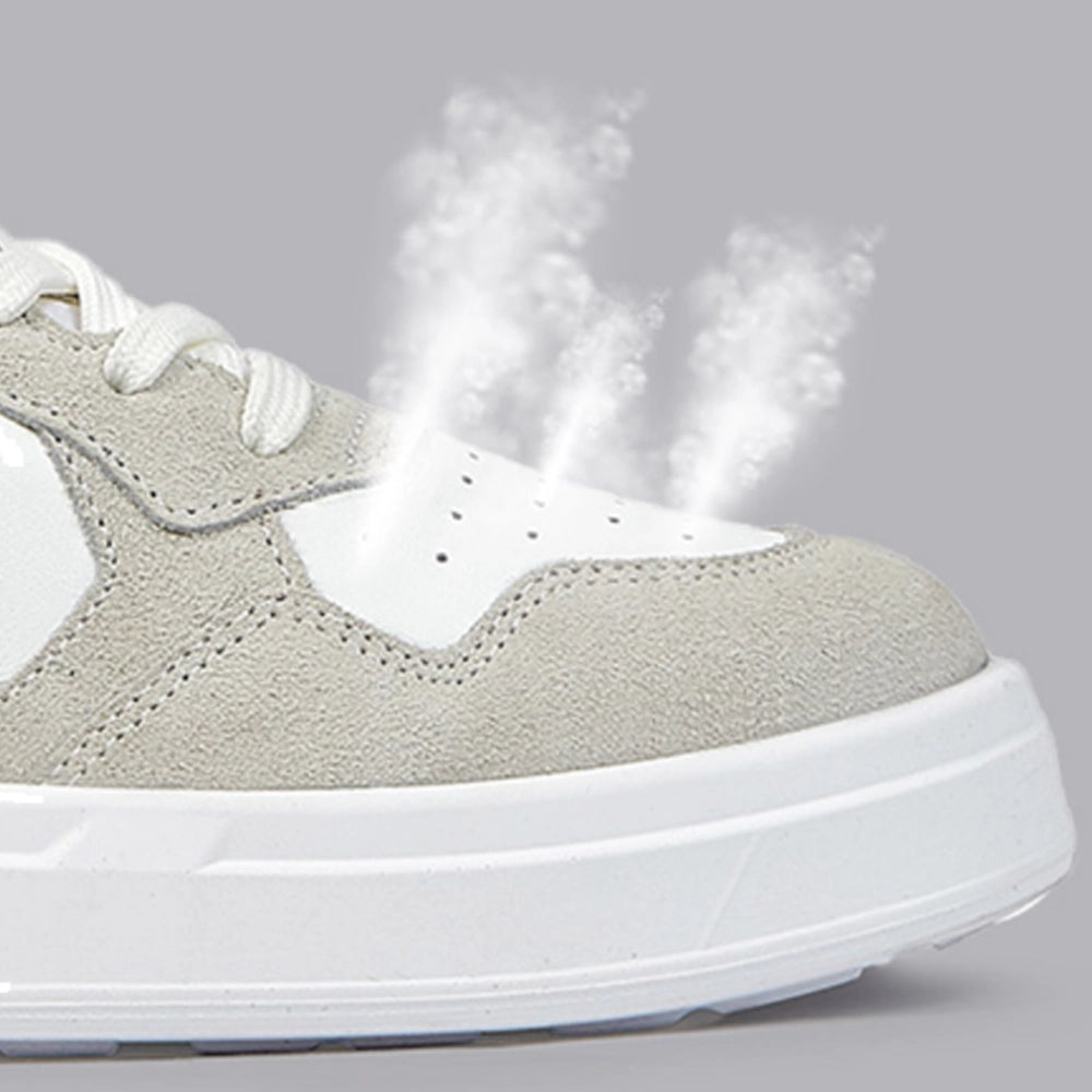 Sneakers bassa pelle helix bianco nero beige senza puntale antinfortunistico *** taglia- 40, confezione 1
