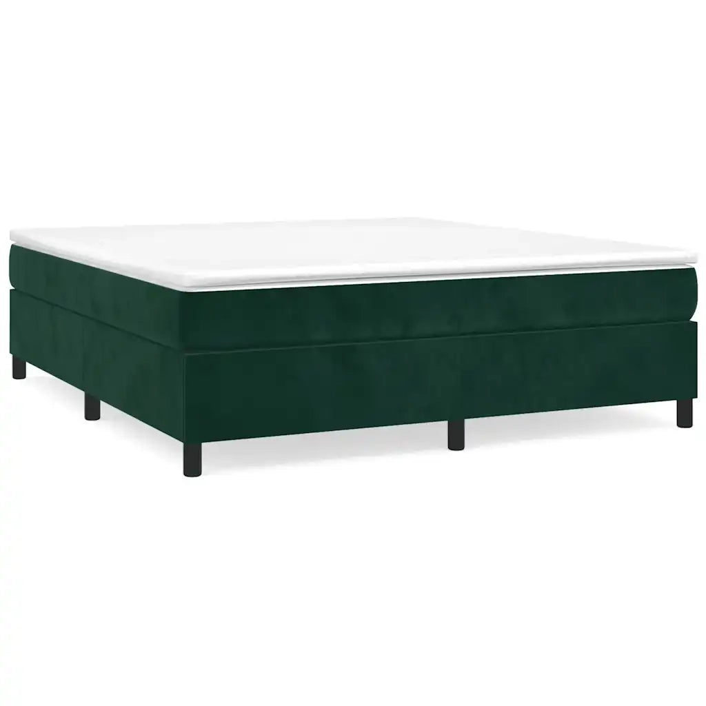 Struttura Letto a Rete a Molle Verde Scuro 180x200 cm in Velluto 3121135