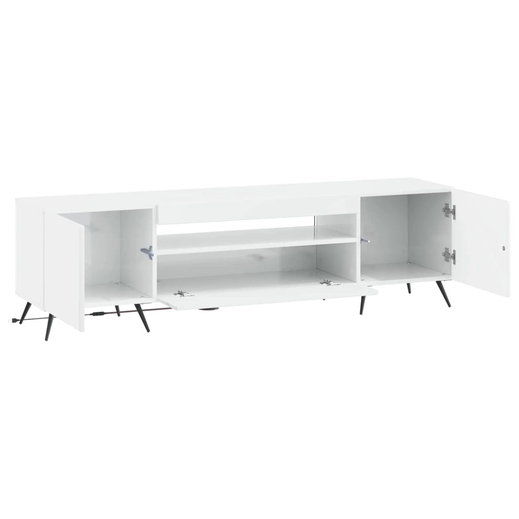 Mobile TV LED Bianco Lucido Legno ingegnerizzato 897569
