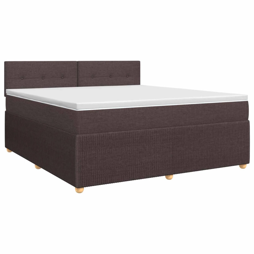 Letto box spring con materasso Marrone Scuro 180 x 200 cm 3451527