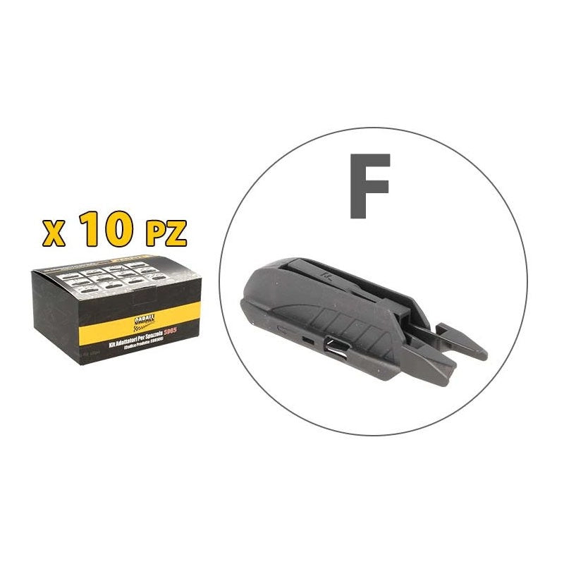 Kit 10 Attacchi F Per Spazzole Tergicristallo S985 Flat e T191 Ibrida