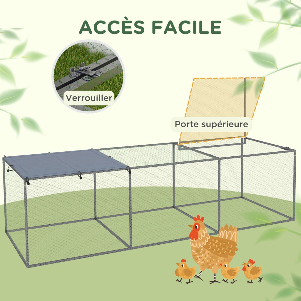 Recinto per animali esterno ¨C Minimal ¨C 300x100x80 cm acciaio galvanizzato