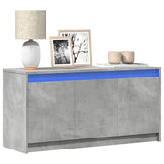 Mobile Porta TV con LED-Credenza per TV Grigio Cemento 100x34x50 cm Truciolato