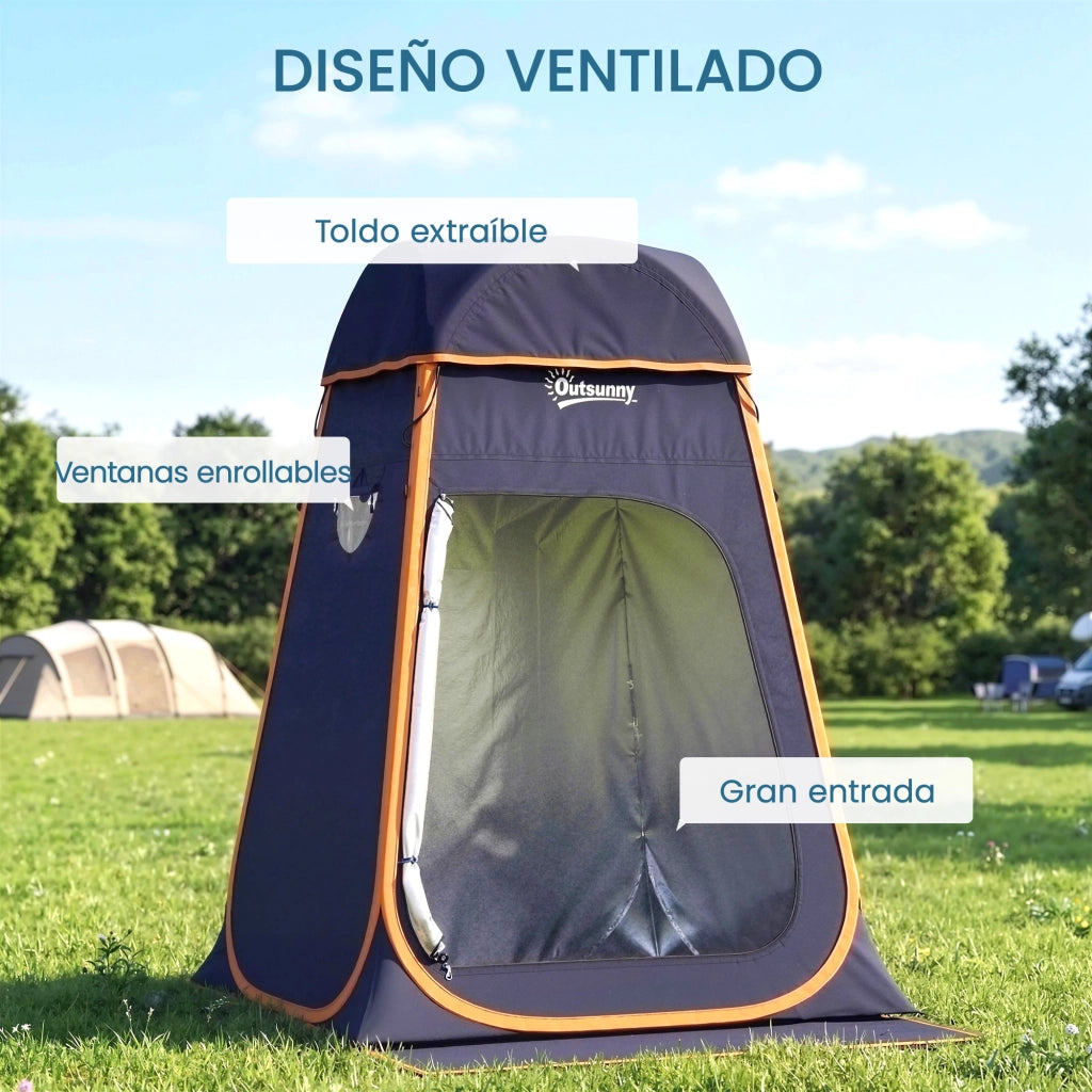 Tenda da campeggio pieghevole pop-up impermeabile con sacchetto ¨C zephmum ¨C blu scuro