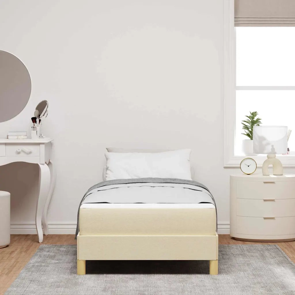vidaXL Letto a molle Crema e Marrone 100 x 200 cm