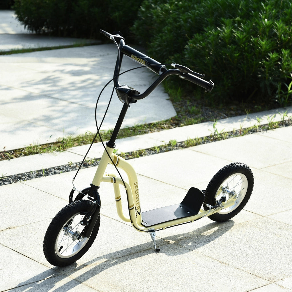 Monopattino Bambini con Manubrio Regolabile ¨C Zephmum ¨C Ruote 12'' Beige