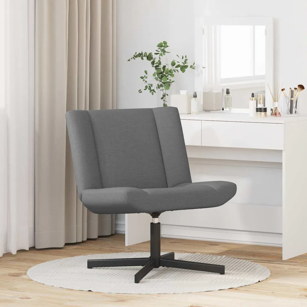 Sedia girevole Grigio Scuro 63 x 75 x 76 cm Tessuto CFW2279247