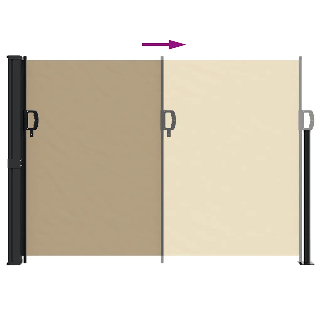 Tenda da Sole Laterale Retrattile Beige 140x500 cm 4004420