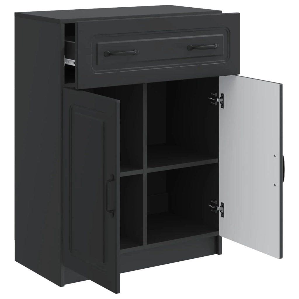 Credenza Nero 66 x 34,5 x 87 cm Legno ingegnerizzato