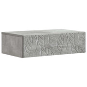 Tavolino da Parete Laterale Grigio Cemento 87,5 x 34,5 x 17 cm