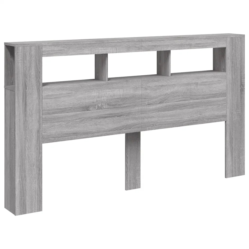 Testiera LED Grigio Sonoma 180x18,5x103,5 cm Legno Multistrato 837363