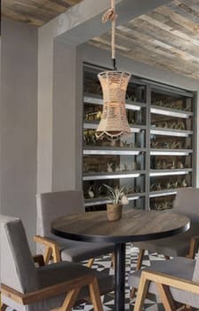 Lampadario sospeso con corda di canapa E27 portalampada cilindro design rustico