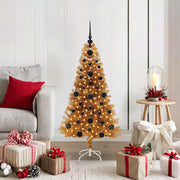 Albero di Natale con 150 LED con supporto Oro 120 cm PET 3396604