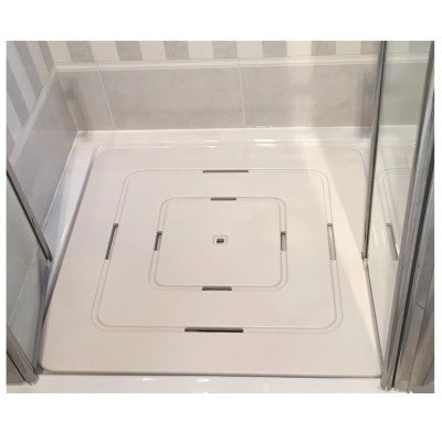 Pedana doccia in legno 60 x 60 ideale per piatto 80 x 80 tortora antiscivolo