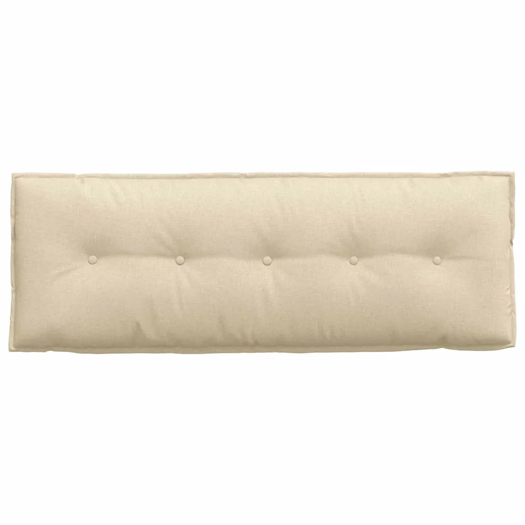 Cuscino per Schiena Crema 140 x 19 x 50 cm Tessuto 42014837