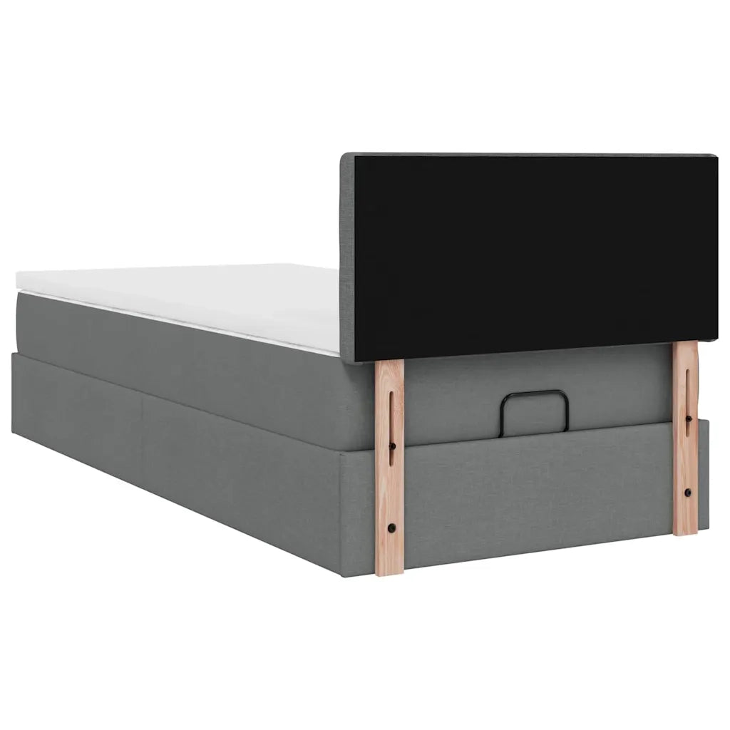 Struttura Letto Pouf con Materasso 100x200 cm in Tessuto 3311602