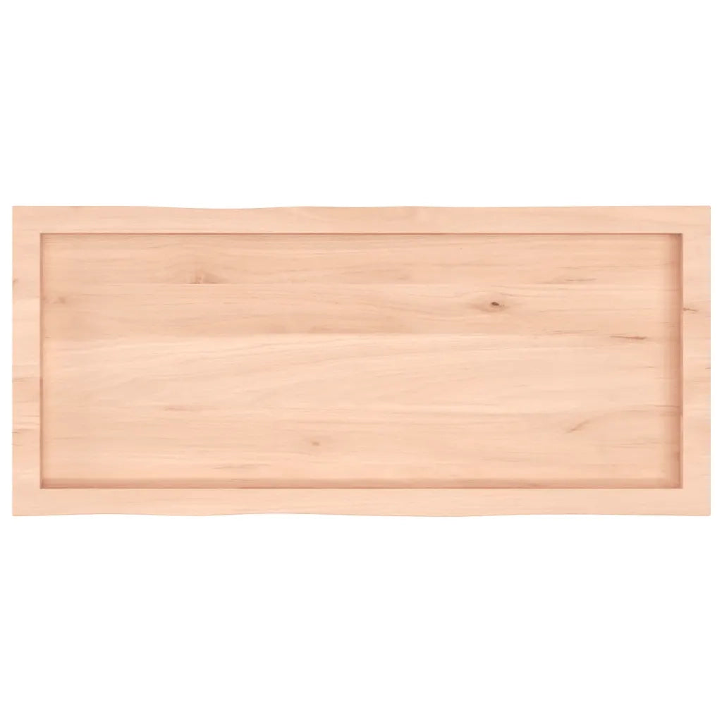 Piano per Tavolo 100x40x(2-6) cm Rovere Non Trattato Bordi Vivi 363883