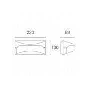 Applique Da Esterno Moderna Dome Alluminio E Termoplastica Caffè Led 10W 4000K
