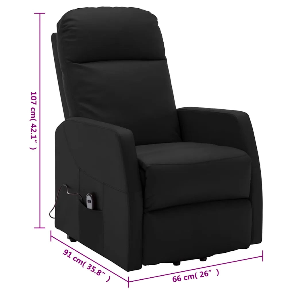 Poltrona Alzapersona Nera in Similpelle 321366