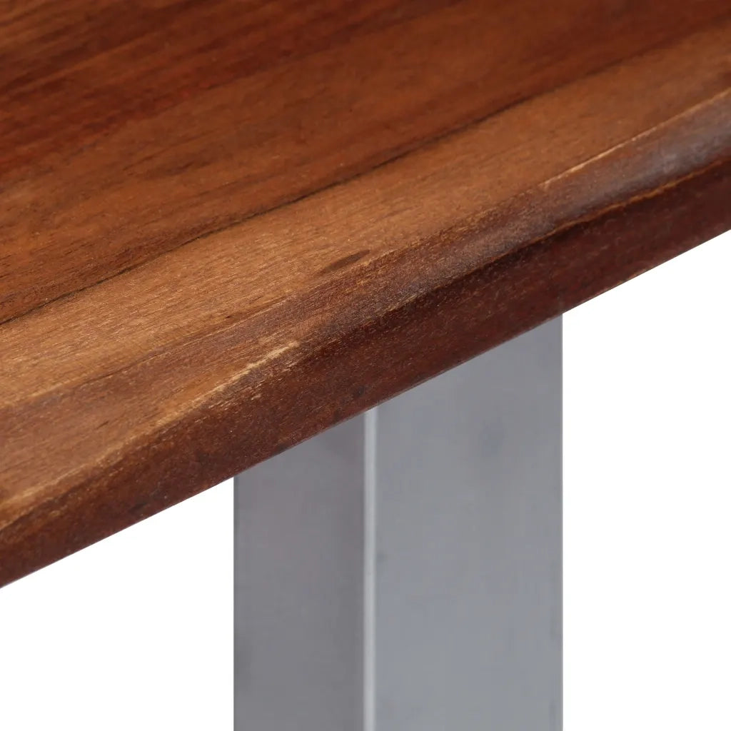 Tavolo Consolle 115x35x76 cm Legno Massello e Ferro 247830