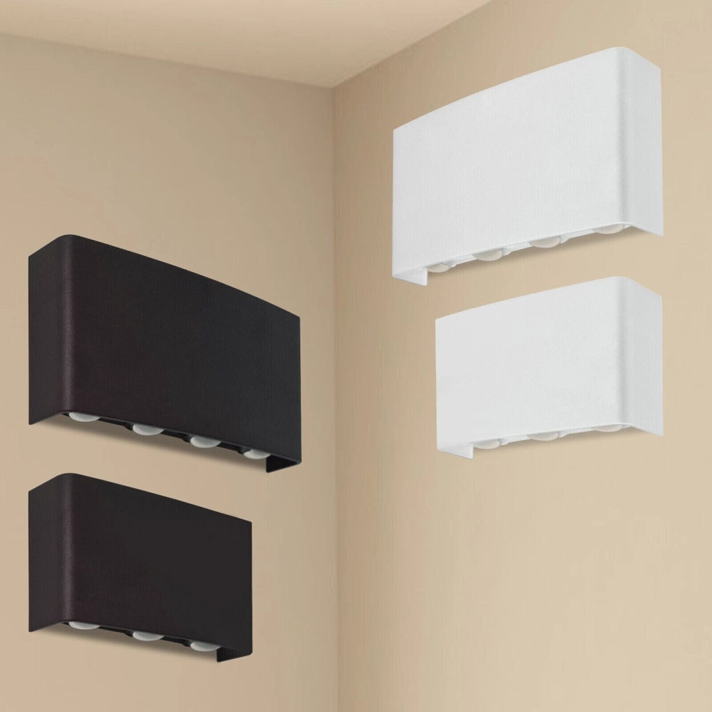 Applique lampada a LED da parete muro esterno e interno tonalità luce regolabile bianco 4W