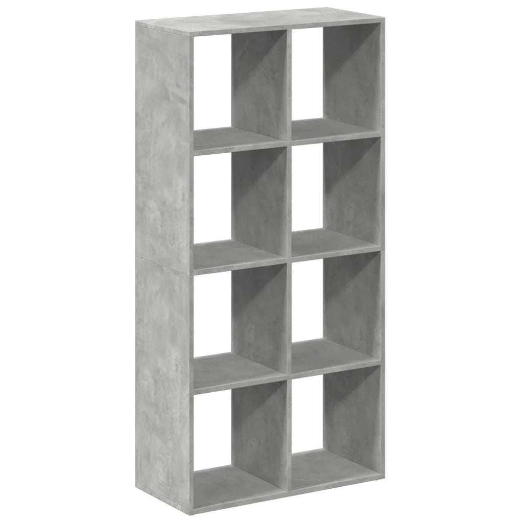 vidaXL Libreria Divisorio Grigio Cemento 69,5x29x137,5cm in Truciolato
