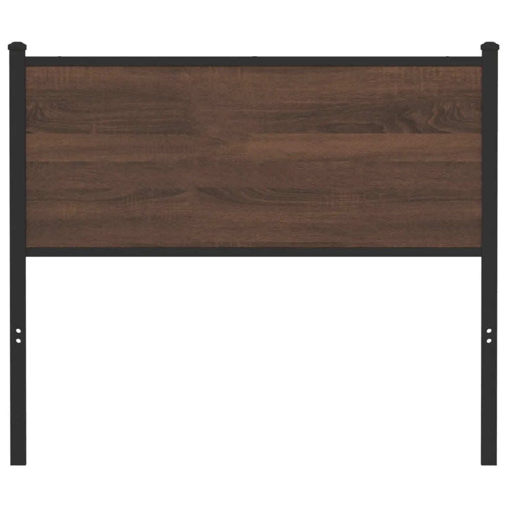 Testiera Rovere Marrone 100 cm in Legno Multistrato e Acciaio