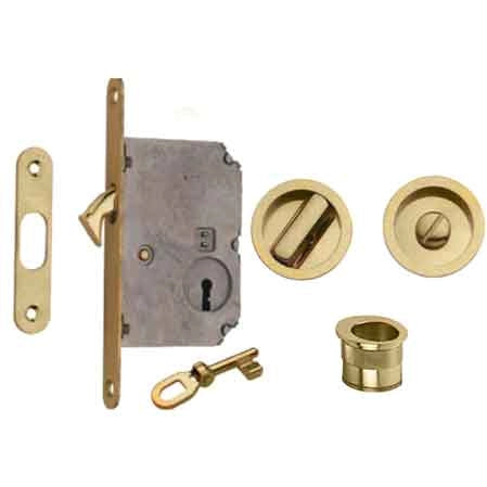 KIT PER PORTE SCORREVOLI - SOLO QUADRO Cromo satinato