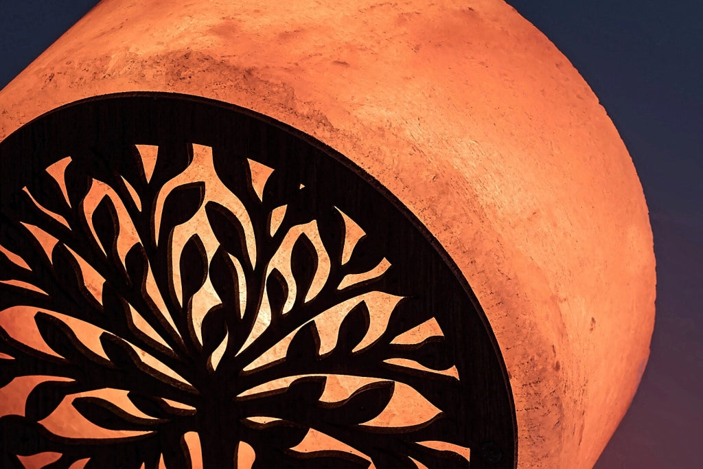 Lampada da tavolo in sale arancione E14 Igdrasil Rabalux