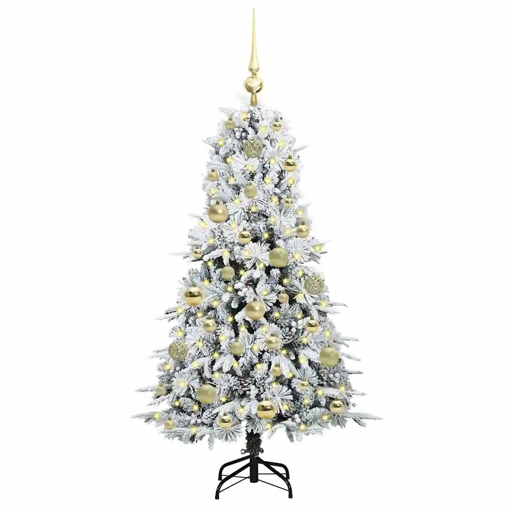 Albero di Natale Artificiale con Rami Pieghevoli Bianco 120 cm 3397462