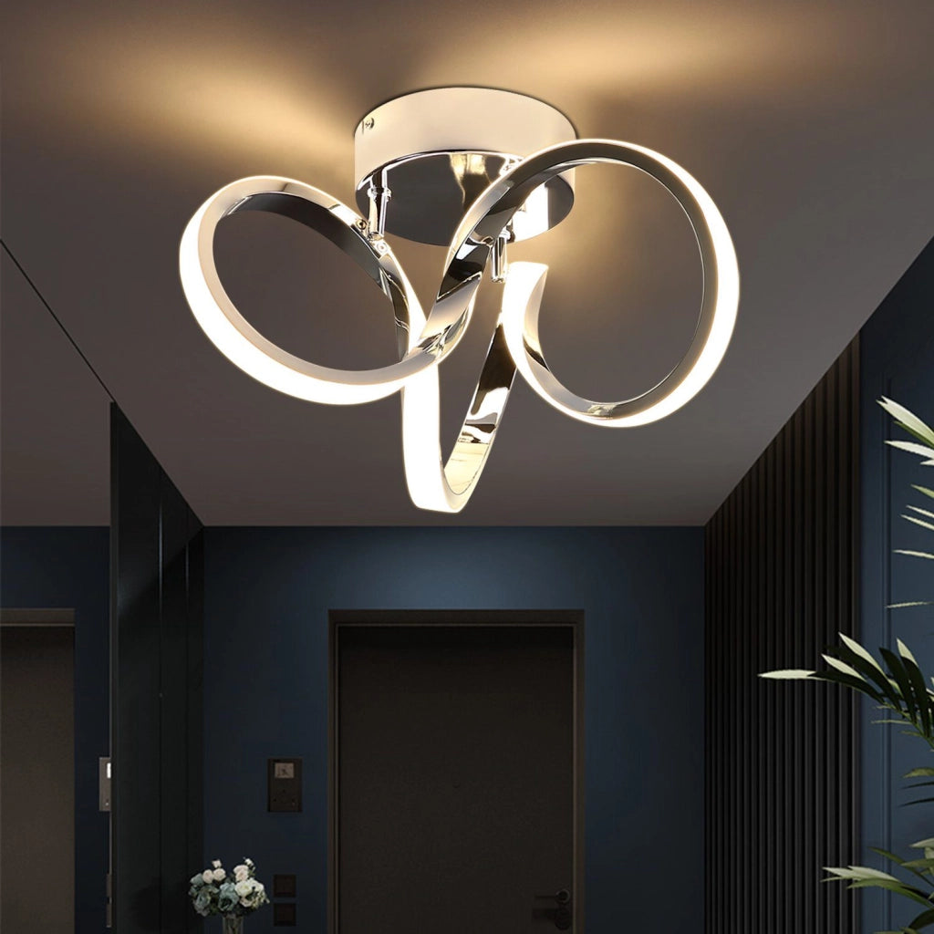 ZMH Lampada da soffitto plafoniera LED moderna 31cm alluminio per interni soggiorno camera letto