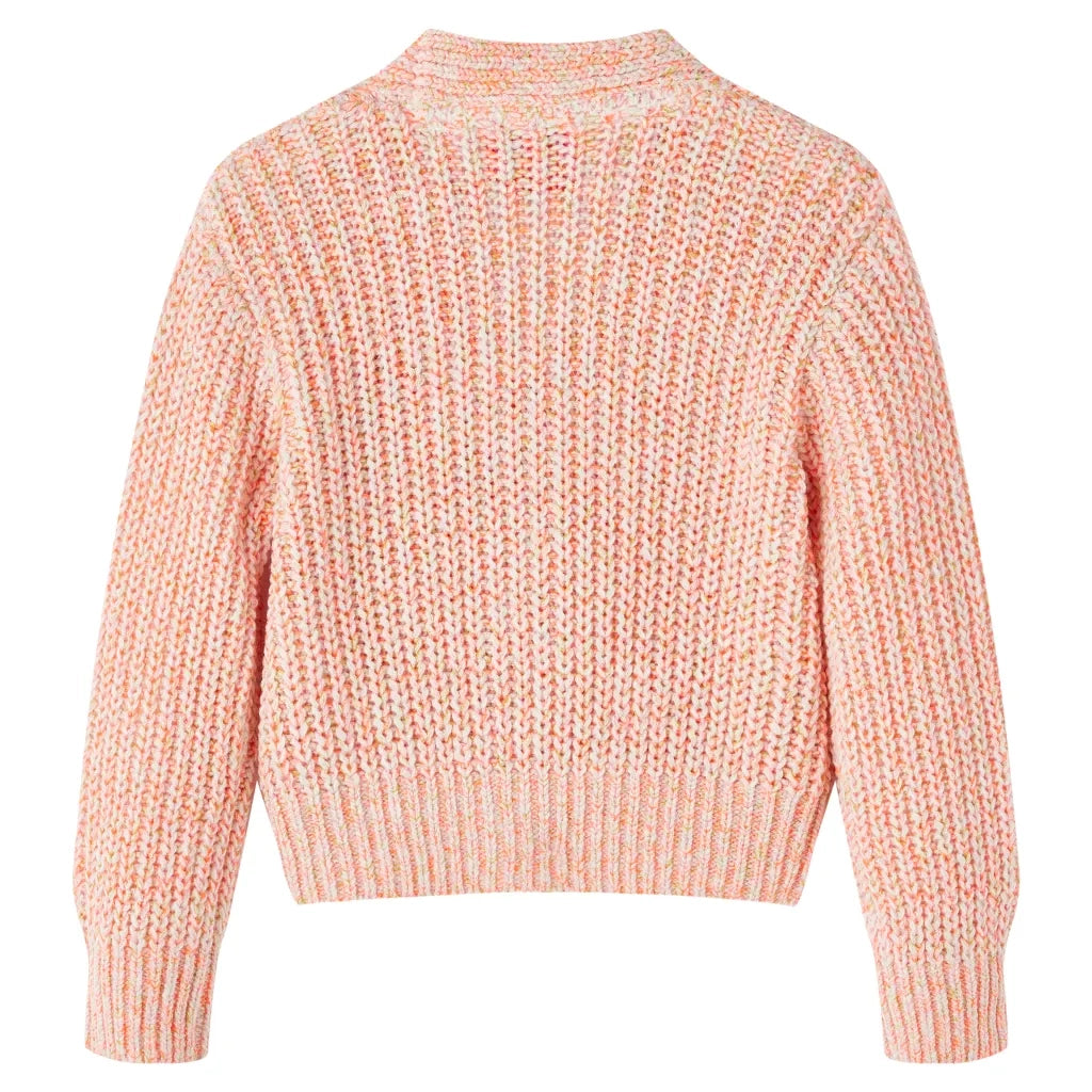 Cardigan da Bambina Lavorato a Maglia Rosa Misto 104cod mxl 108176