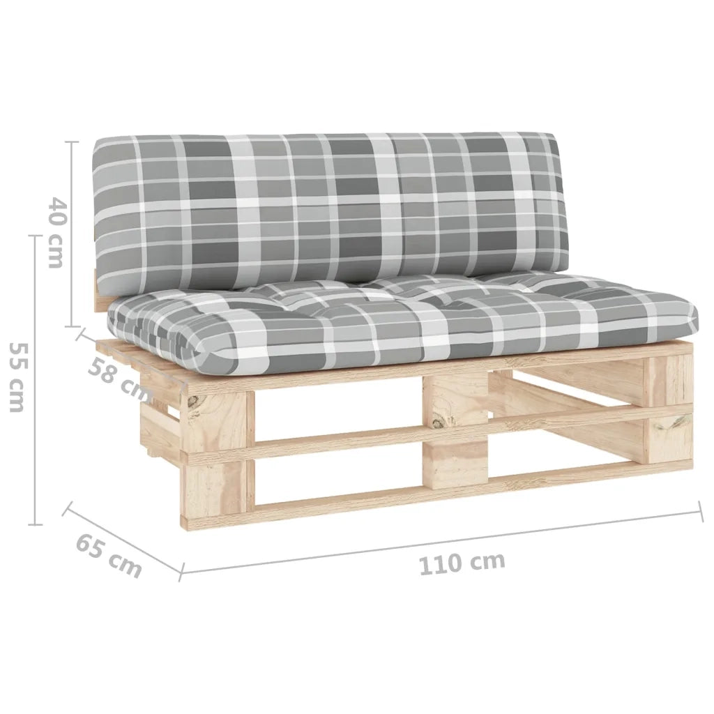 Divano Centrale Giardino su Pallet in Legno di Pino Impregnato 3066542