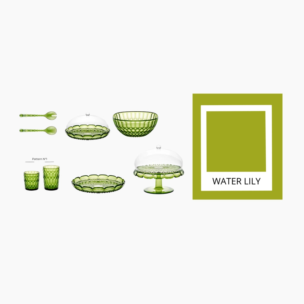 Contenitore Vanity Ø25 cm colore verde ninfea 25x25xh10,9 cm
