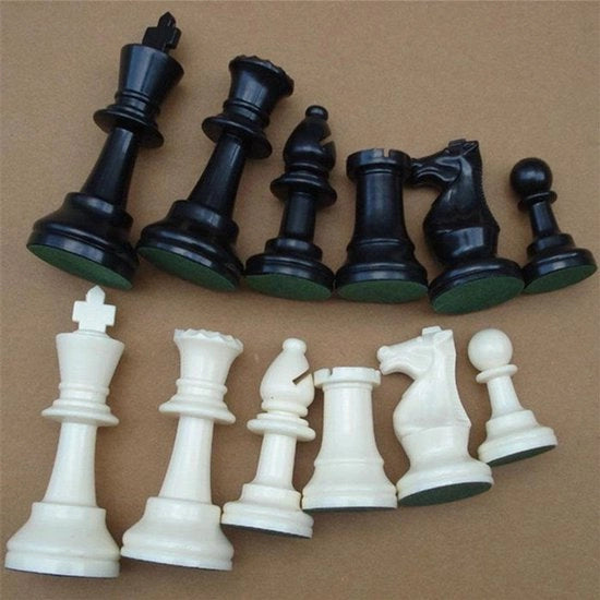 Scaquino in plastica - Set completo per bambini - 77mm - Ideale per appassionati di scacchi - Adatto per famiglie - Divertimento da gioco