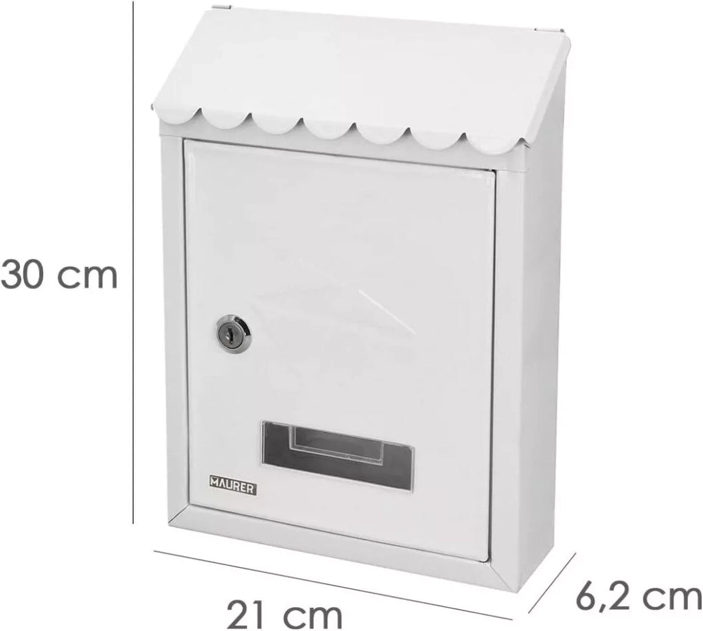 Cassetta Postale per Esperni Maurer Stamp colore 21x30x6,8 cm Bianco