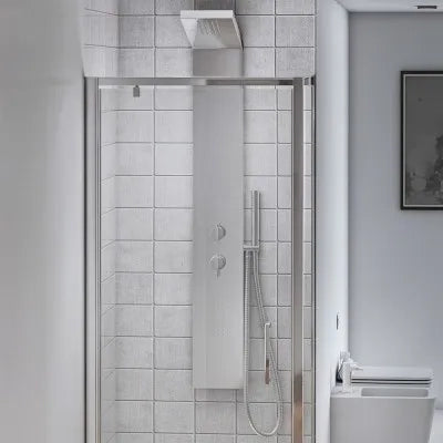 Box doccia angolare 70x70 cm con porta battente in cristallo trasparente Ted
