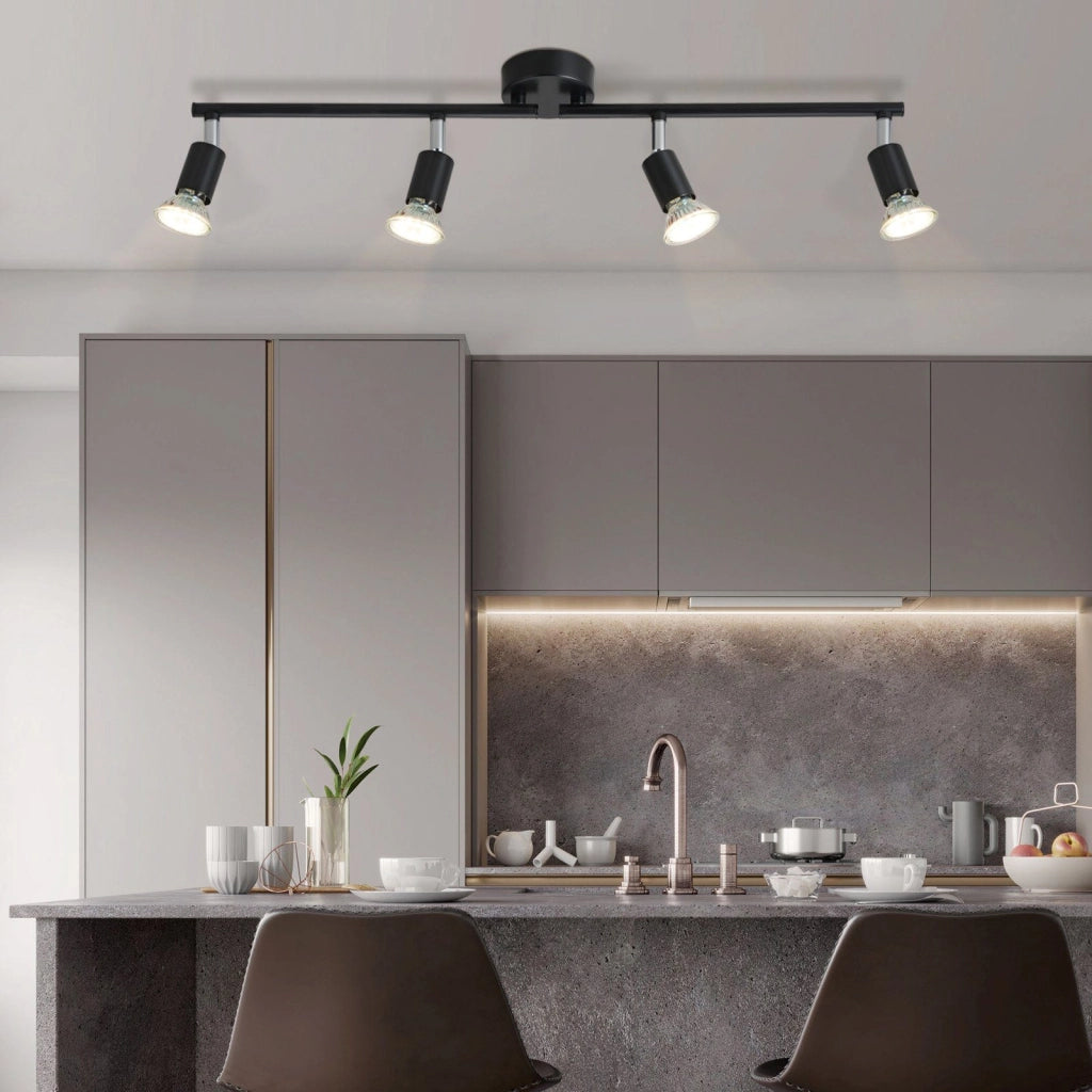 ZMH Faretto da soffitto 4 luci GU10 moderni orientabili per soggiorno camera letto