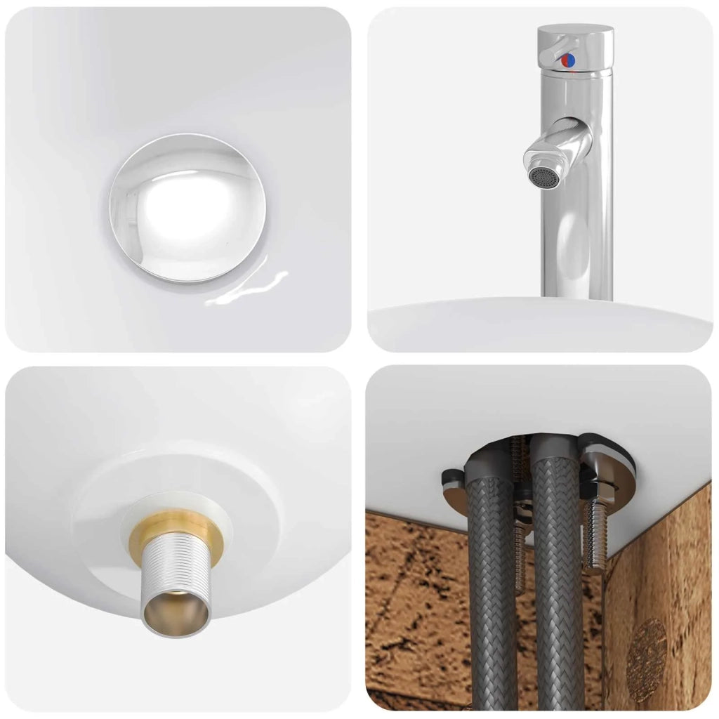 Set di mobili per il bagno 4 pcs Legno antico 3407429