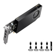 Pny vga quadro rtx a400 4gb, 4x mini dp, 1x atx bracket, low profile, oem vers - VCNRTXA400-SB