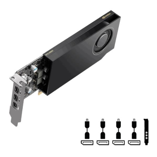 Pny vga quadro rtx a400 4gb, 4x mini dp, 1x atx bracket, low profile, oem vers - VCNRTXA400-SB