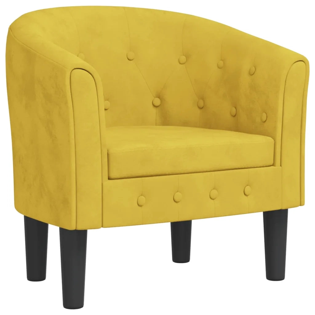 Divano Sedia-Poltrona Cabriolet Gialla in Velluto 865020