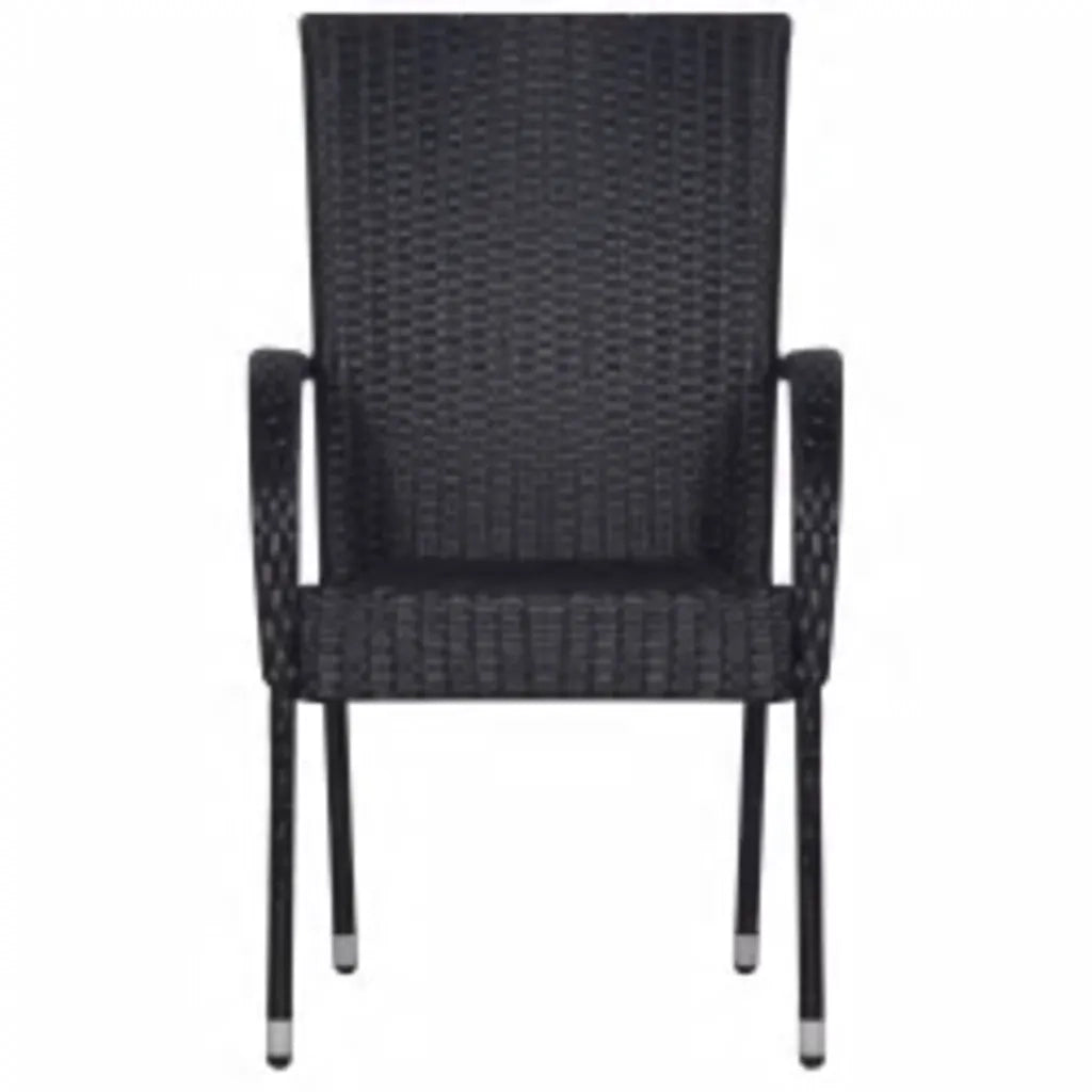 Set Mobili da Pranzo per Giardino 7 pz Nero 3099380