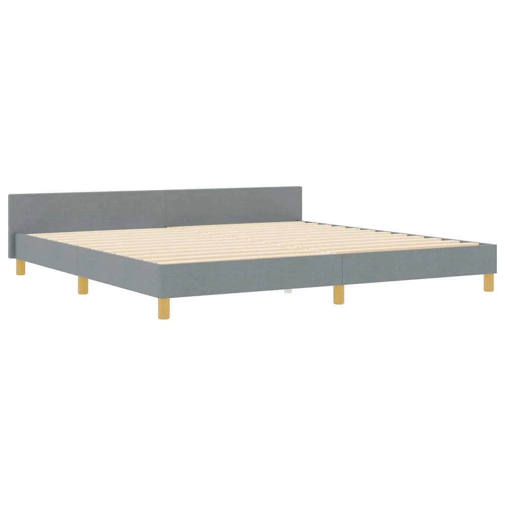 Struttura del letto Grigio chiaro 200 x 200 cm Tessuto 3344753